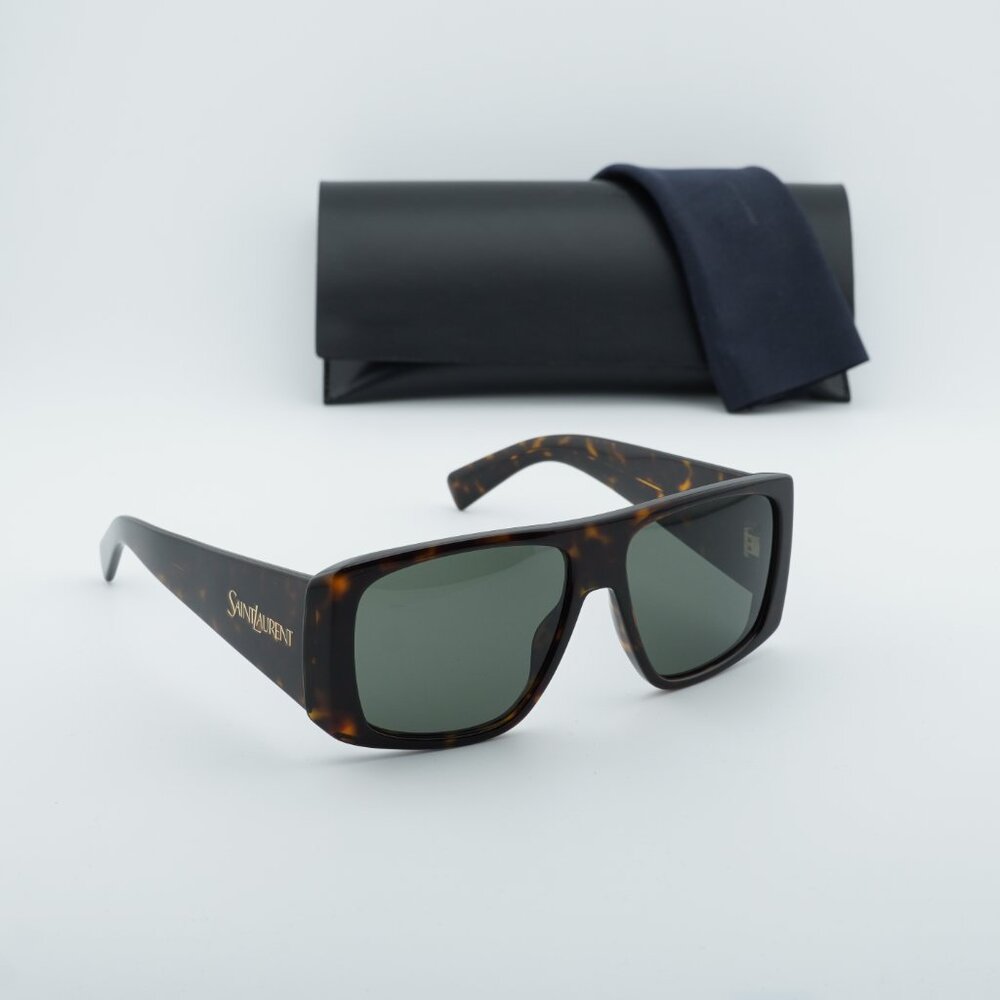 Saint Laurent SL832 002 Square Sunglasses - Havana\Grey - Picture 5 of 10